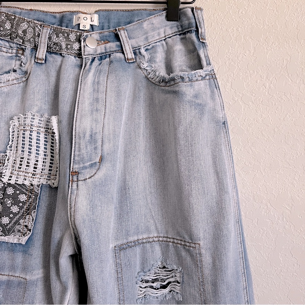 Pol Wanderlight Patchwork Boho Jeans Fwp100 Light… - image 6